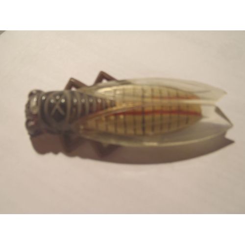 Grande Broche Cigale En Bakélite Vintage Des Années 1930