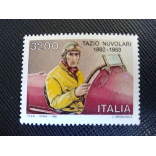 Timbre Italie Y T 1967 Centenaire De La Naissance De Nuvolari, Tazio 1992 (050609 )