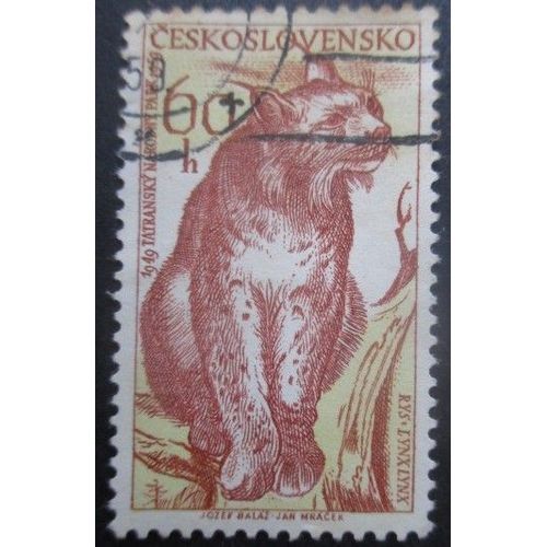 Tchecoslovaquie N°1039 Lynx Oblitéré