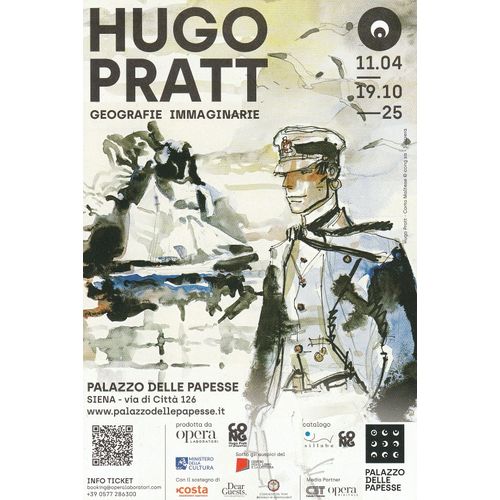 Carte Postale Pratt Hugo Exposition Sienne 2025 (Géographie Imaginaire