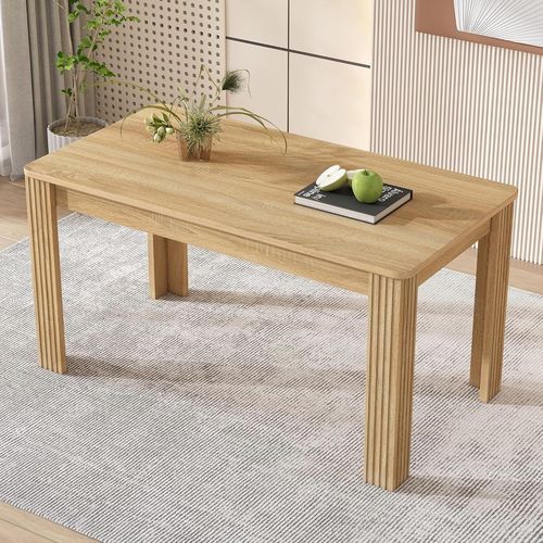 Table En Bois, Rectangulaire, Moderne Pour Salon Et Salle À Manger, 116 X 65 X 75 Cm, Chêne