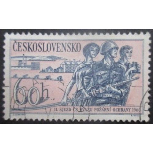 Tchecoslovaquie N°1085 Pompiers Oblitéré