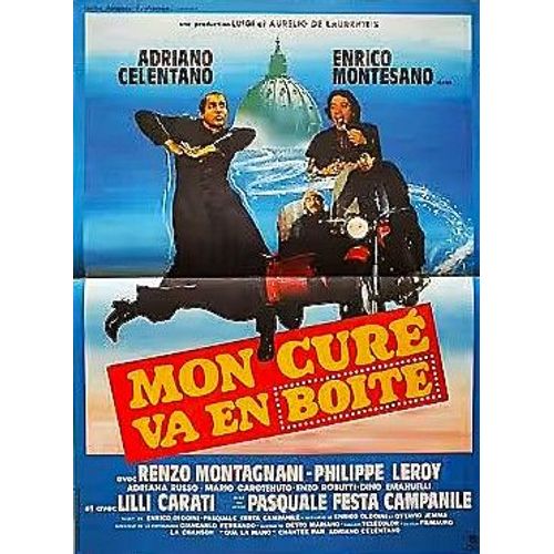 *** Mon Cure Va En Boite De Pasquale Festa Campanile - 1980 - Adriano Celentano - Affiche Cinéma Originale Pliée D'Origine En 2 - 40 X 53 - Très Bon Etat ***