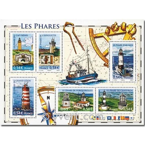 Les Phares Bloc Feuillet 114 Année 2007 N° 4112 4113 4114 4115 4116 4117 Yvert Et Tellier Luxe