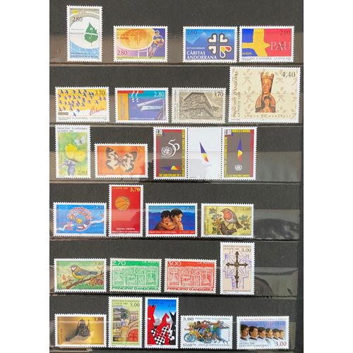 Lot De 46 Timbres Neufs** Andorre Français 1995 À 1999