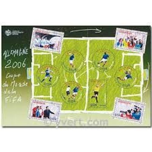 Sport : Coupe Du Monde De Football En Allemagne Bloc Feuillet 97 Année 2006 N° 3906 3907 3908 3909 3910 3911 3912 3913 3914 3915 Yvert Et Tellier Luxe