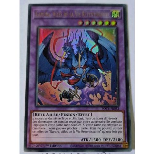 Yu Gi Oh Pote Fr082 Garura Ailes De La Vie Retentissante Ultra Rare