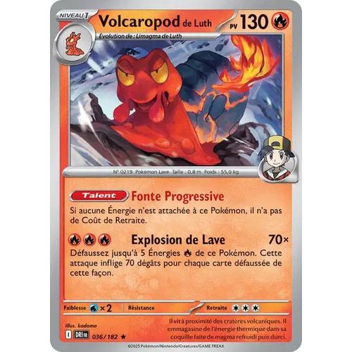 Carte Pokémon - Volcaropod De Luth - 036/182 - Holo-Rare - Ev10 Rivalités Destinées