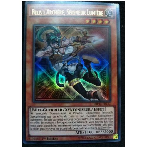 Yu Gi Oh Mp15 Fr123 Felis L'Archere Seigneur Lumiere Ultra Rare