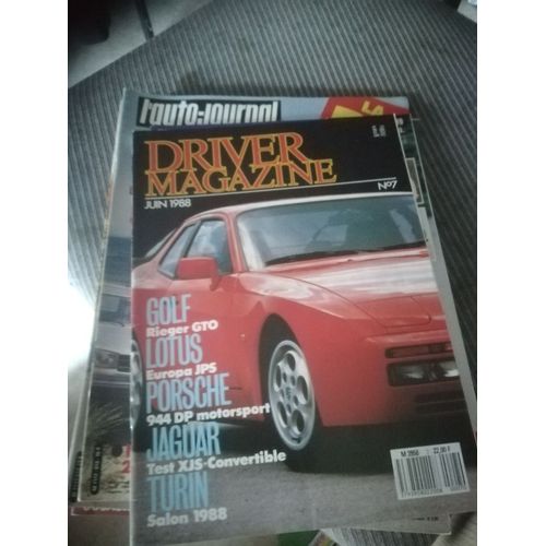 Driver Magazine 7 De 1988 Golf Gto Rieger,Koenig Competition,Hamco,Kailine,Jaguar Xjs Convertible,Salon Turin,Porsche 944,Lotus Europa,Montego Estate 2.0 Hl Efi