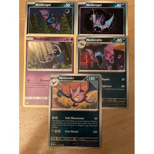 (3082) 3x Nosferapti + Nosferalto + Nostenfer (Pokemon) 