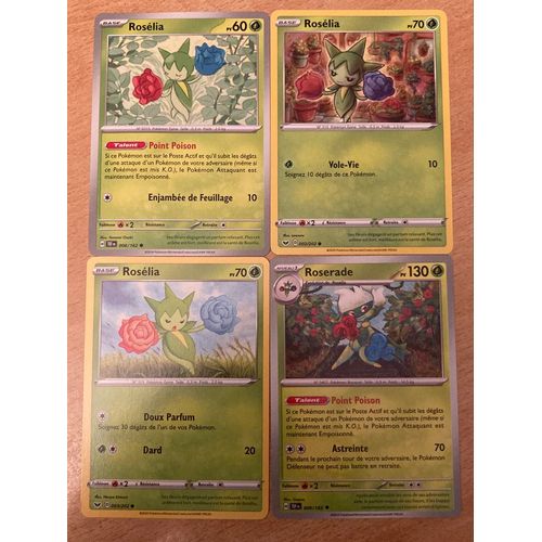 (939) 3x Roselia + Roserade (Pokemon) 
