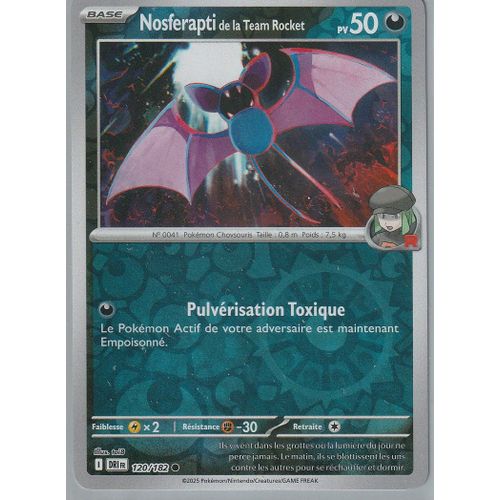Carte Pokémon - Nosferapti De La Team Rocket - 120/182 - Reverse - Ev10 Rivalités Destinées