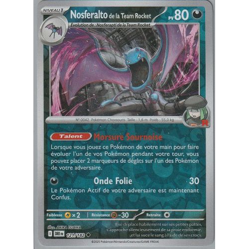 Carte Pokémon - Nosferalto De La Team Rocket - 121/182 - Reverse - Ev10 Rivalités Destinées