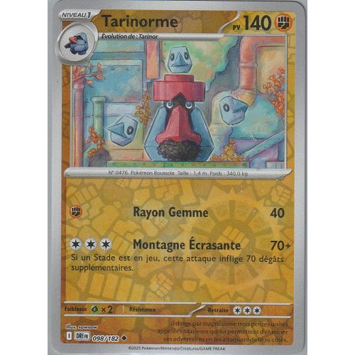 Carte Pokémon - Tarinorme - 098/182 - Reverse - Ev10 Rivalités Destinées