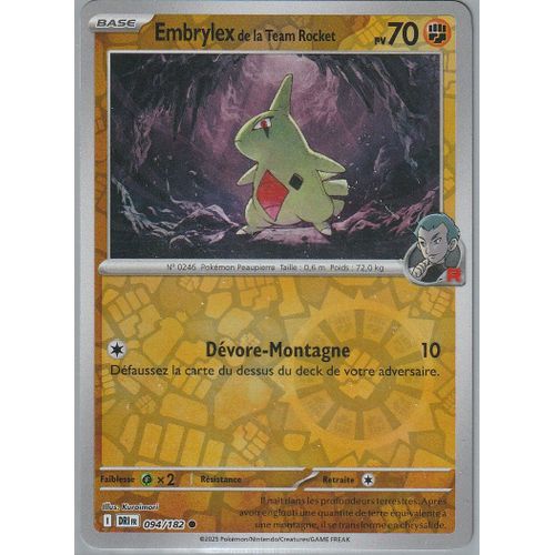 Carte Pokémon - Embrylex De La Team Rocket - Reverse - Ev10 Rivalités Destinées