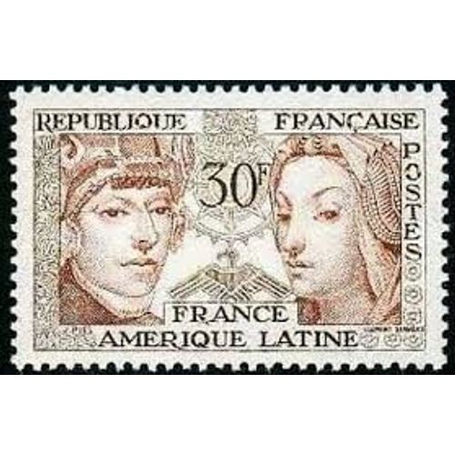 Amitié France/Amérique Latine : Sculptures Péruvienne Et De Michel Combe Année 1956 N° 1060 Yvert Et Tellier Luxe