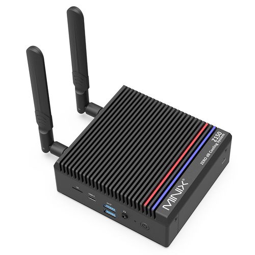 MINIX Z150-0dB Mini PC sans ventilateur - Intel N150 4 coeurs - 3.6 GHz max - 8 Go de RAM - SSD 256 Go - 2 ports HDMI 4K à 60 Hz, double écran, Wi-Fi 6, Bluetooth 5.2