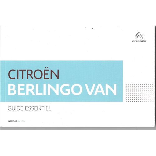 Manuel D'Utilisation Citroën Berlingo Van 2019