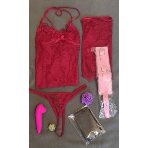 Box Érotique Nuit De Feu Éliséa : Vibro, Bougie, Jeux Coquins, Nuisette, Menotte, Bandeau Cadeau Couple Pour Soirée Torride, Saint-Valentin, Anniversaire. Plaisir, Sensualité Et Passion Au Rendez-Vous