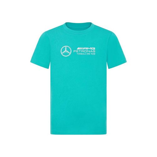 T-Shirt À Grand Logo Mercedes Amg Petronas Officiel Formule 1 Enfant Bleu