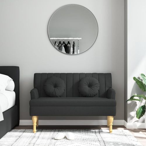 Vidaxl Banc Avec Coussins Noir 113x64,5x75,5 Cm Tissu