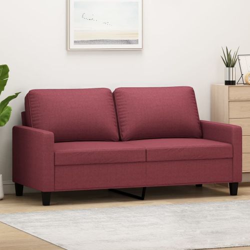 Vidaxl Canapé À 2 Places Rouge Bordeaux 140 Cm Tissu