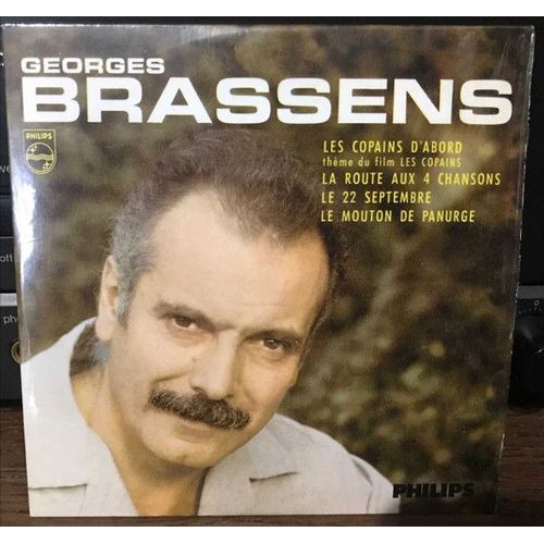 Georges Brassens - Les Copains D' Abord, La Route Aux 4 Chansons, Le 22 Septembre, Le Mouton De Panurge - Cd Single 4 Titres