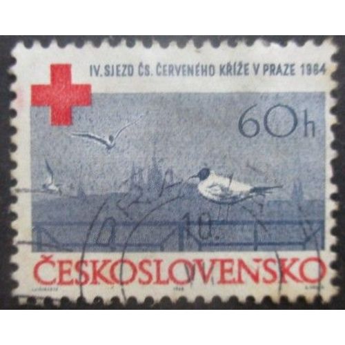 Tchecoslovaquie N°1349 Croix Rouge Oblitéré