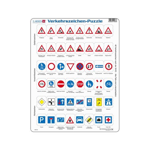 Puzzle 48 Pièces Puzzle Cadre - Signalisation Routière Allemande (En Allemand)