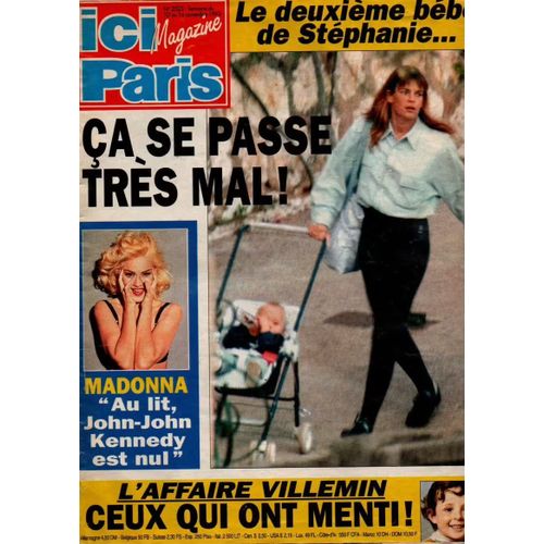 Ici Paris 2523 Stephanie De Monaco/Madonna/Hardy Helene Rolles/C Jerome/Chantal Goya/Ali Khan/Affaire Villemin