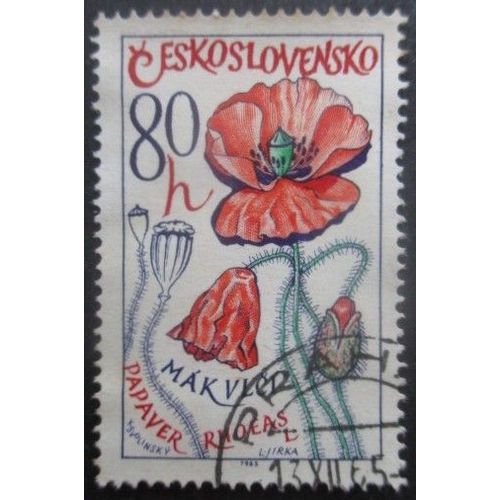 Tchecoslovaquie N°1450 Pavot Oblitéré