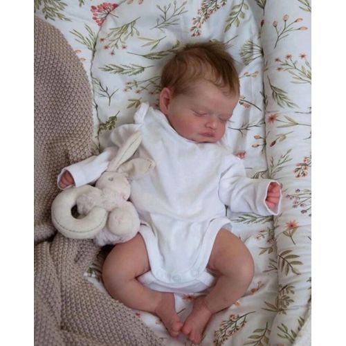 Poupée Fille Reborn Baby Doll Nouveau-né Vrai Poupée Bébé Endormie Réaliste 50cm