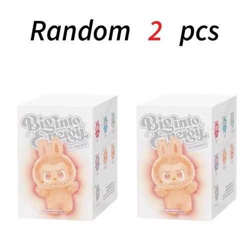 Lot de 2 Figurines Labubu Monstre Kawaii - Boîte Surprise Porte-Clés en PVC - Poupées Pendentifs à Collectionner Original