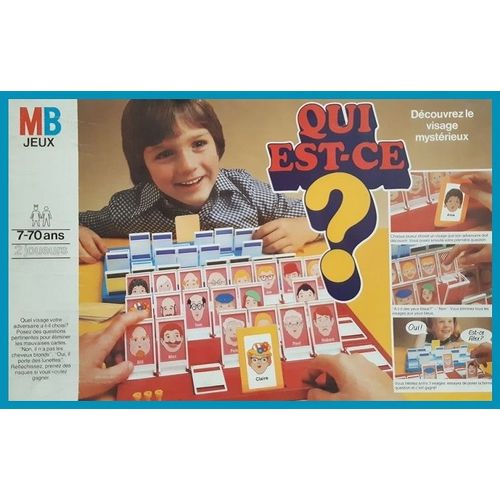 Jeu De Société ( Vintage Qui Est-Ce ) Année 1980, Marque Mb, 2 Joueurs, De 7-70 Ans