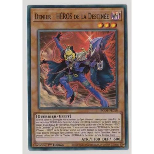 Yu Gi Oh Bode Fr018 Denier Héros De La Destinée Super Rare