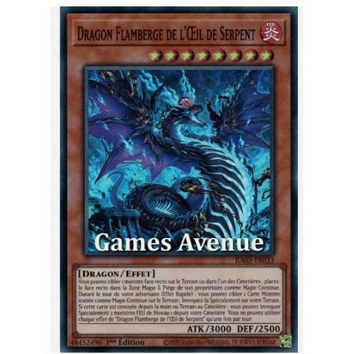 Yu Gi Oh Ra03 Fr033 Dragon Flamberge De L'Oeil De Serpent Super Rare