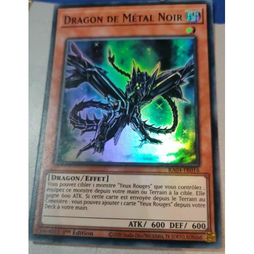 Yu Gi Oh Ra04 Fr016 Dragon De Metal Noir Super Rare