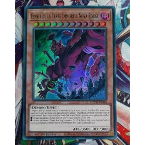 Yu Gi Oh Mztm Fr044 Esprit De La Terre Immortel Nova Rouge Super Rare