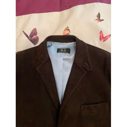 Vends Veste En Daim Pour Homme Taille M Jamais Portée Couleur Marron Doublure Satin Marque Italienne Mb Haut De Gamme 