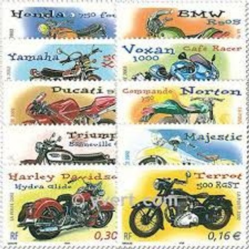 Cylindrées Et Carrénages : Motos Série Complète Année 2002 N° 3508 3509 3510 3511 3512 3513 3514 3515 3516 3517 Yvert Et Tellier Luxe