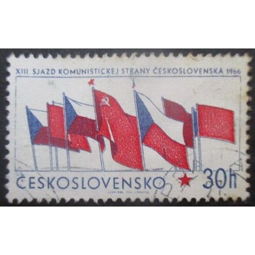 Tchecoslovaquie N°1489 Drapeaux Oblitéré
