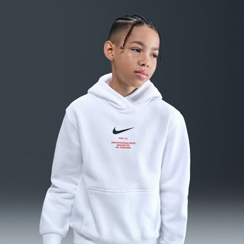Sweat À Capuche Nike Sportswear Club Fleece Pour Garçon Plus Âgé - Blanc