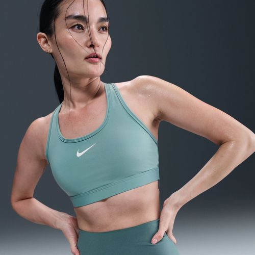 Brassière De Sport Rembourrée Nike Swoosh À Maintien Normal Pour Femme - Vert