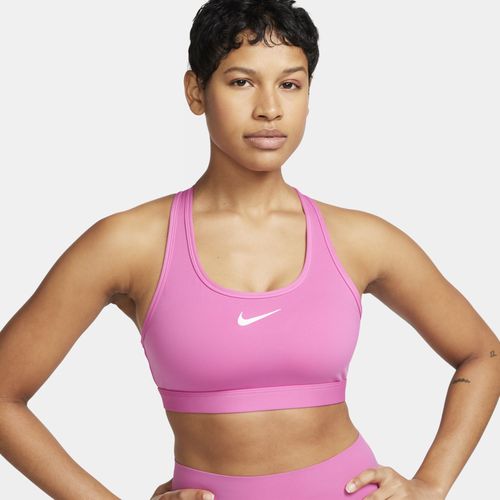 Brassière De Sport Rembourrée Nike Swoosh À Maintien Normal Pour Femme - Rouge