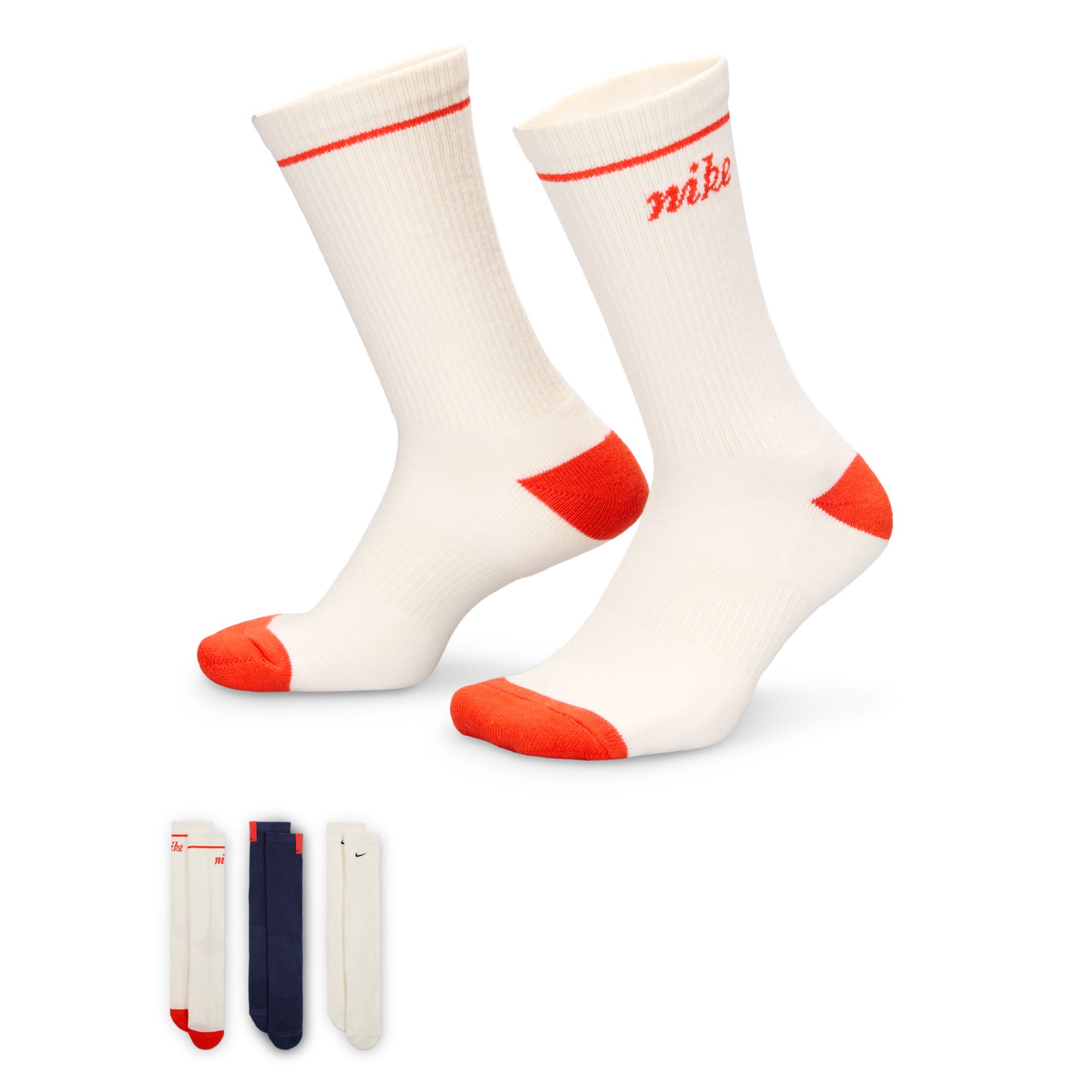 Chaussettes Mi-Mollet Nike Everyday Plus Cushioned (3 Paires) - Multicolore