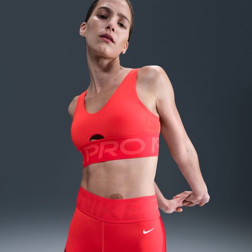 Brassière De Sport Rembourrée À Maintien Normal Nike Pro Indy Plunge Pour Femme - Rouge