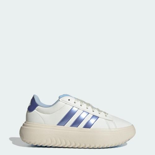 Chaussures Plateforme Grand Court Adidas Off White Blue Spark Met. Wonder White