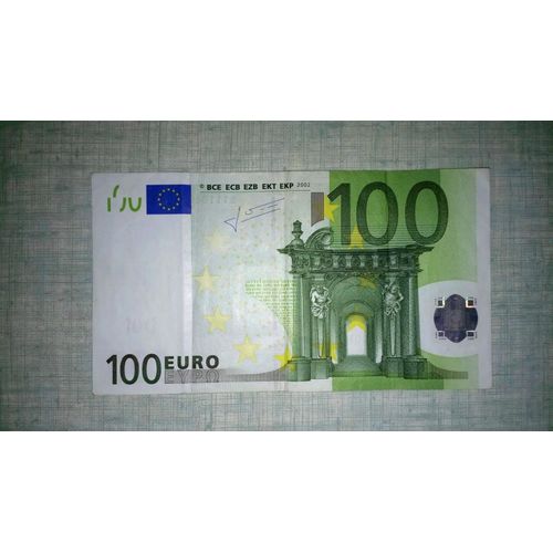 Billet De 100 Euros, Avec La Date 2002 Et La Signature De Jean-Claude Trichet (Président De La Banque Centrale Européenne De 2003 À 2011).  Parfait État De Conservation.