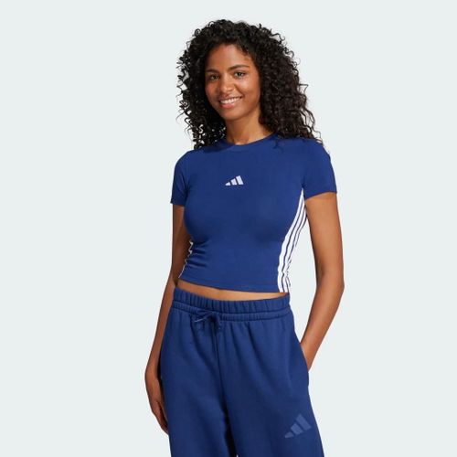 T-Shirt Slim 3 Bandes Essentials Bébés Adidas - Dark Blue / White - Xs